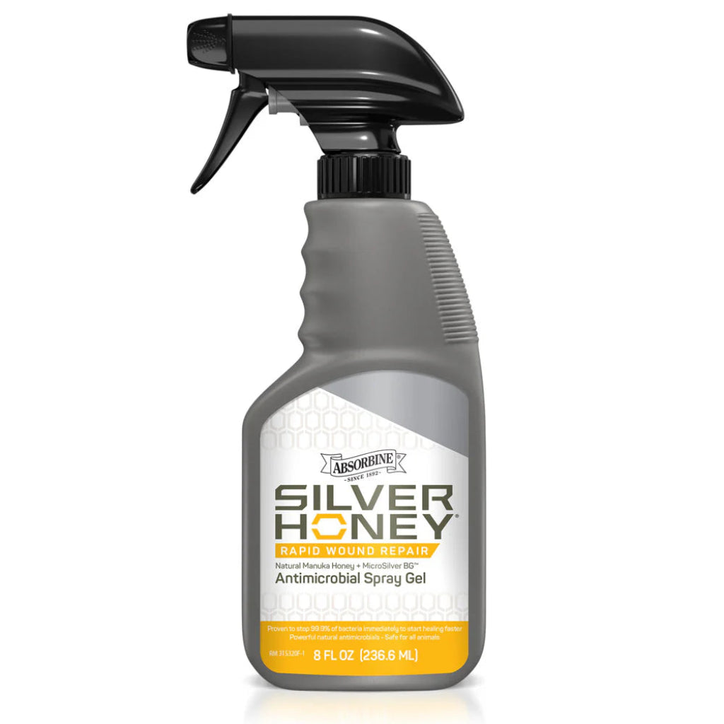 Absorbine Silver Honey Rapid Wound Repair Spray Gel 8oz Bottle
