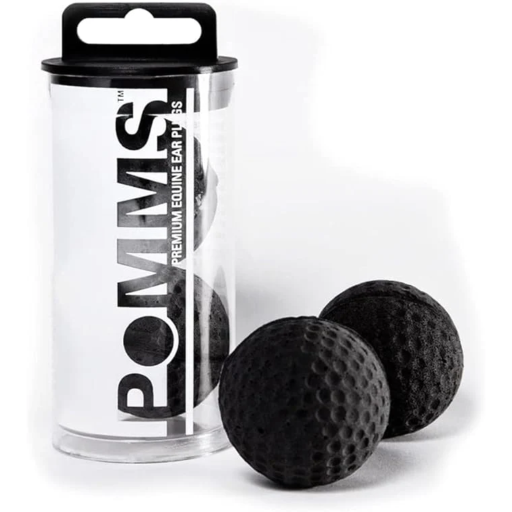 LeMieux Intrepid International Pomms - Horse Ear Plugs (14hh and Taller) – Black