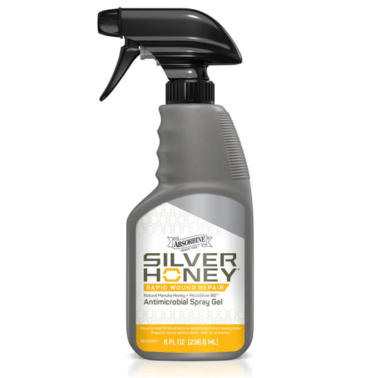 Absorbine Silver Honey Rapid Wound Repair Spray Gel 8oz Bottle