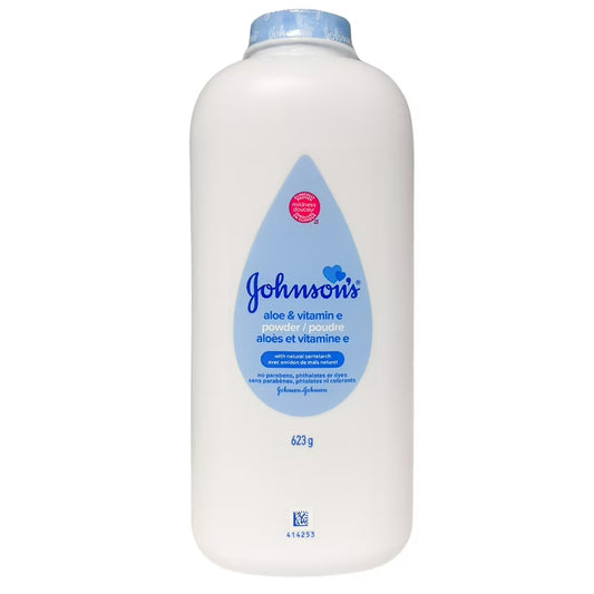 Johnson's Baby Powder, Pure Cornstarch, Aloe & Vitamin E, 22 Ounce - Packaging May Vary