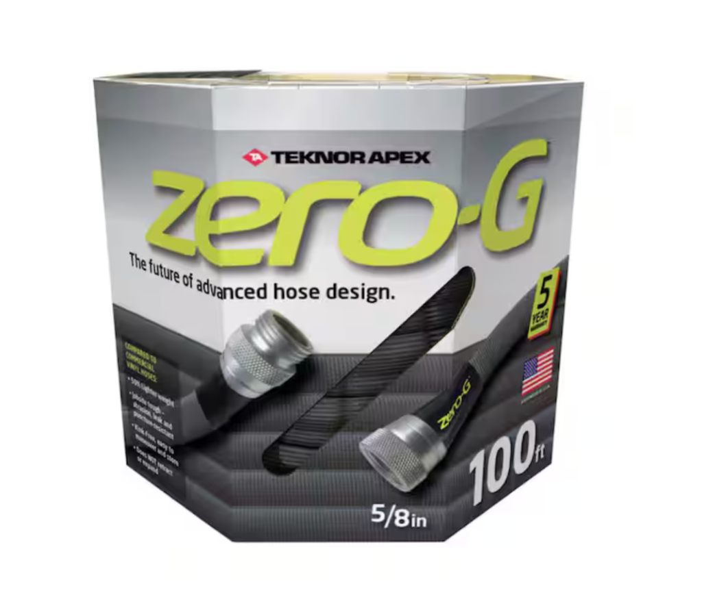 ZERO-G 5/8 in. x 100 ft. Black Garden Hose