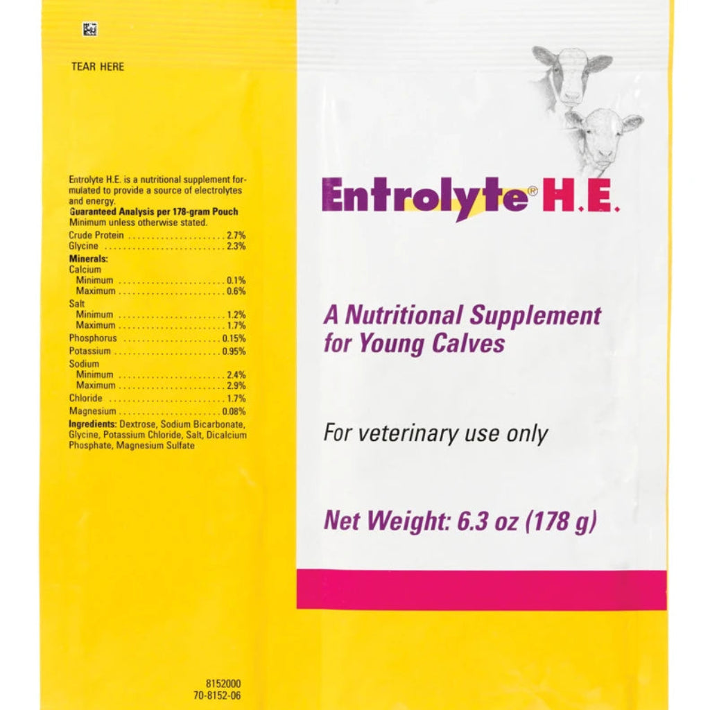Zoetis®
Entrolyte® H.E. Packet - 178 gm
