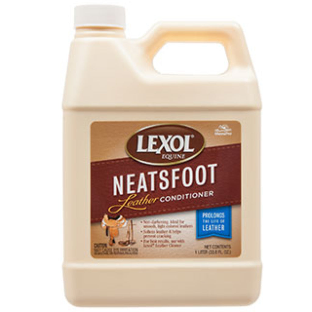 Lexol Neatsfoot leather conditioner bottle on a white background